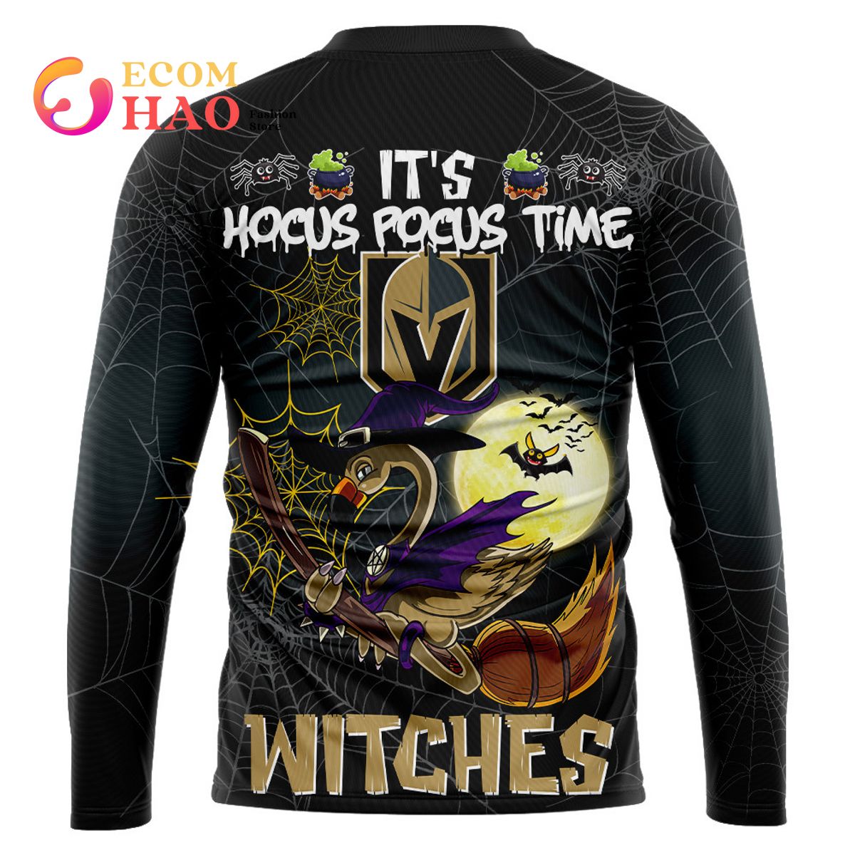 Vegas Golden Knights Halloween Jersey Flamingo Witches Hocus Pocus 3D Hoodie