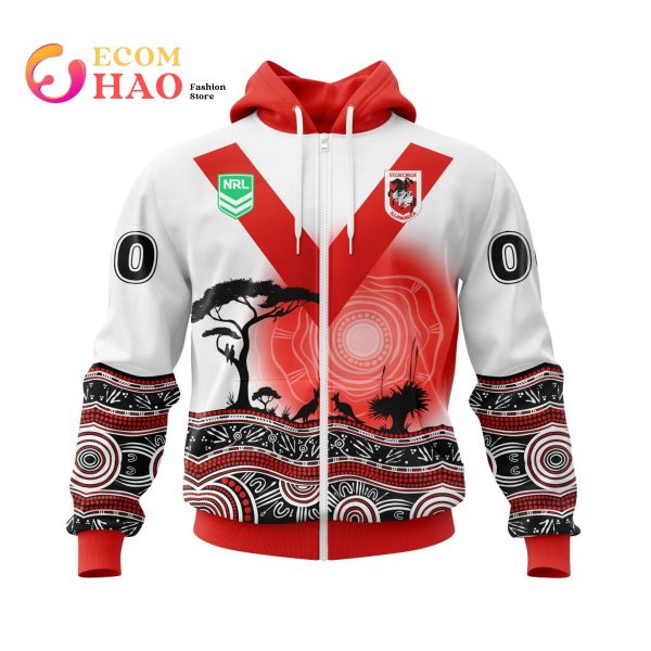 NRL St. George Illawarra Dragons Specialized Jersey With Beautiful Australia Nature 3D Hoodie
