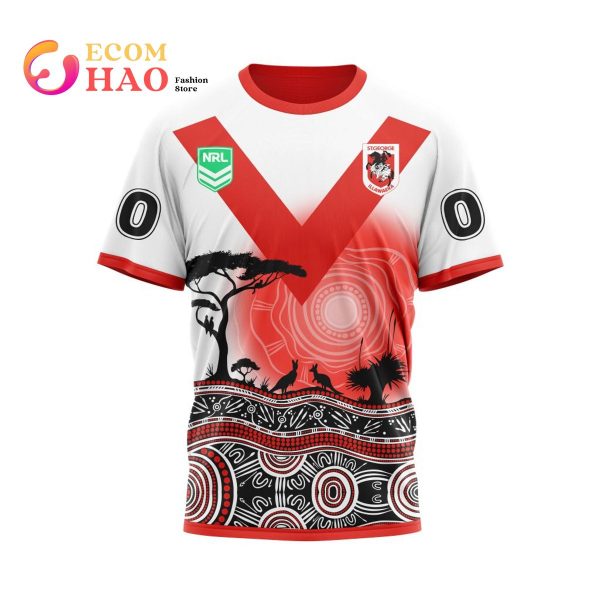 NRL St. George Illawarra Dragons Specialized Jersey With Beautiful Australia Nature 3D Hoodie