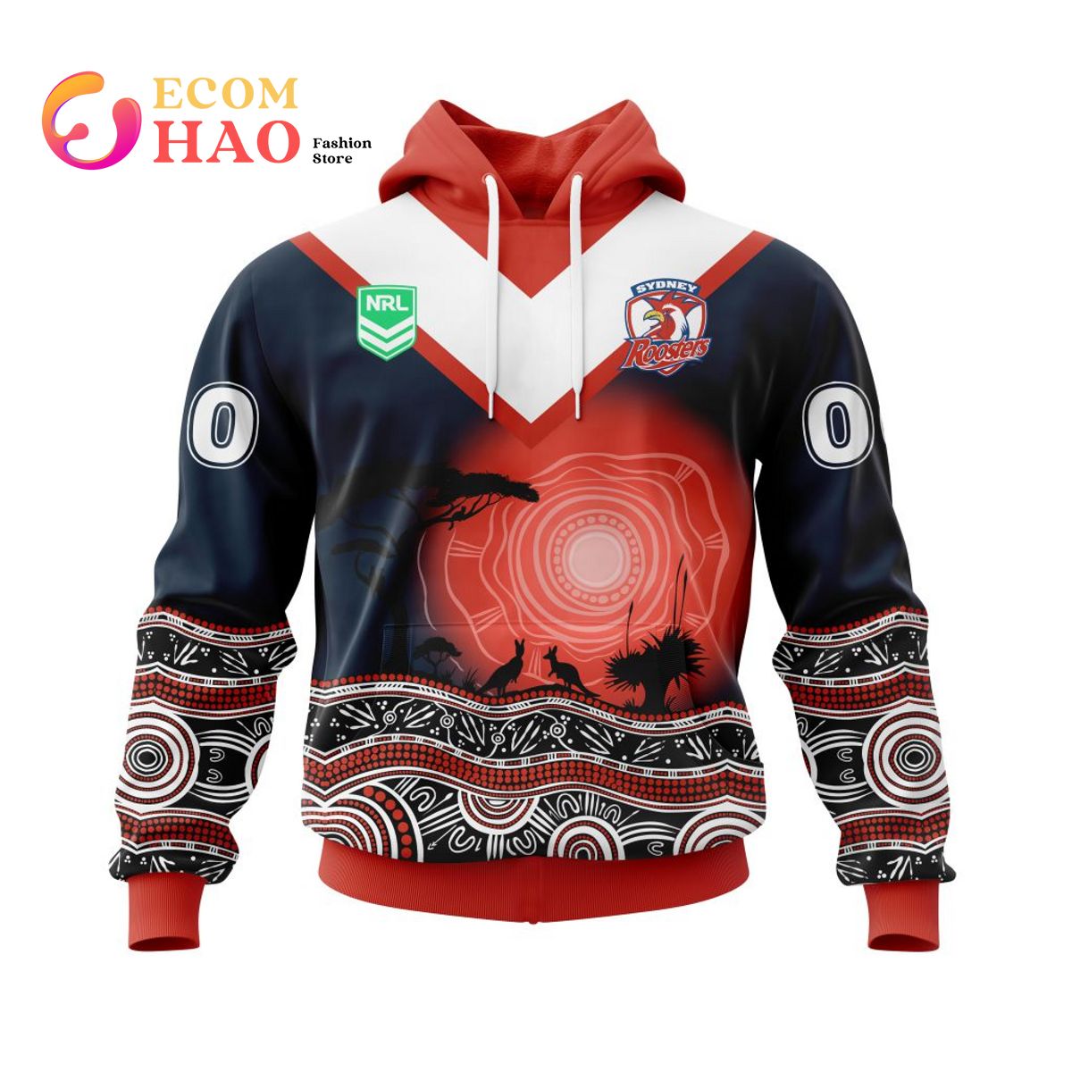 NRL Sydney Roosters Specialized Jersey With Beautiful Australia Nature 3D Hoodie