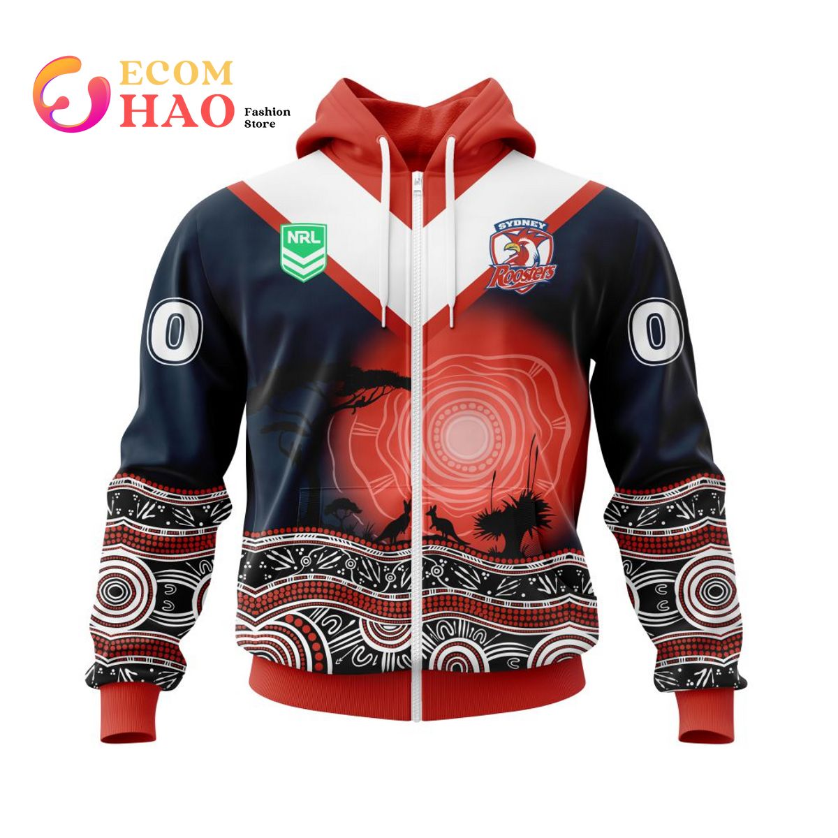 NRL Sydney Roosters Specialized Jersey With Beautiful Australia Nature 3D Hoodie