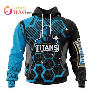 Best NRL Gold Coast Titans New Specialized Design With MotoCross Syle All Over Print Hoodie