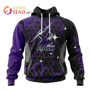 Best NRL Melbourne Storm New Specialized Design With MotoCross Syle All Over Print Hoodie