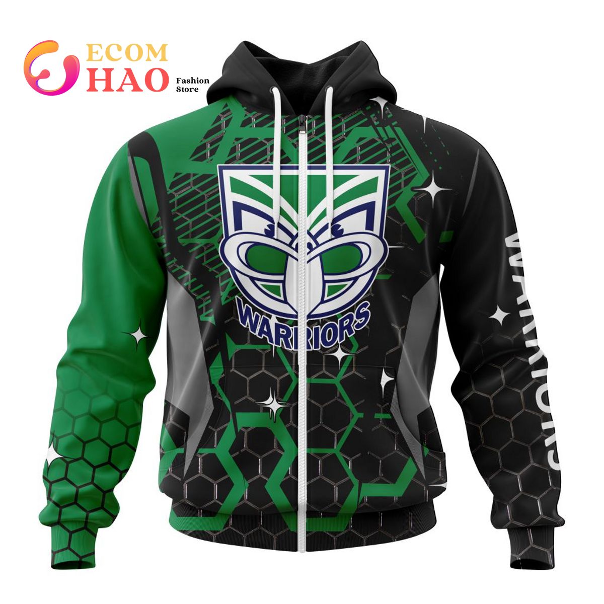 Best NRL New Zealand Warriors New Specialized Design With MotoCross Syle All Over Print Hoodie