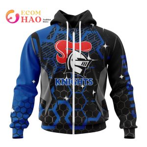 Best NRL Newcastle Knights New Specialized Design With MotoCross Syle All Over Print Hoodie