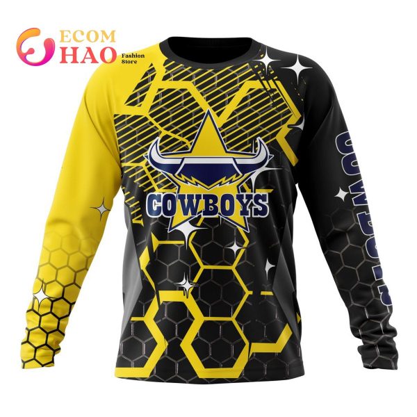 Best NRL North Queensland Cowboys New Specialized Design With MotoCross Syle All Over Print Hoodie