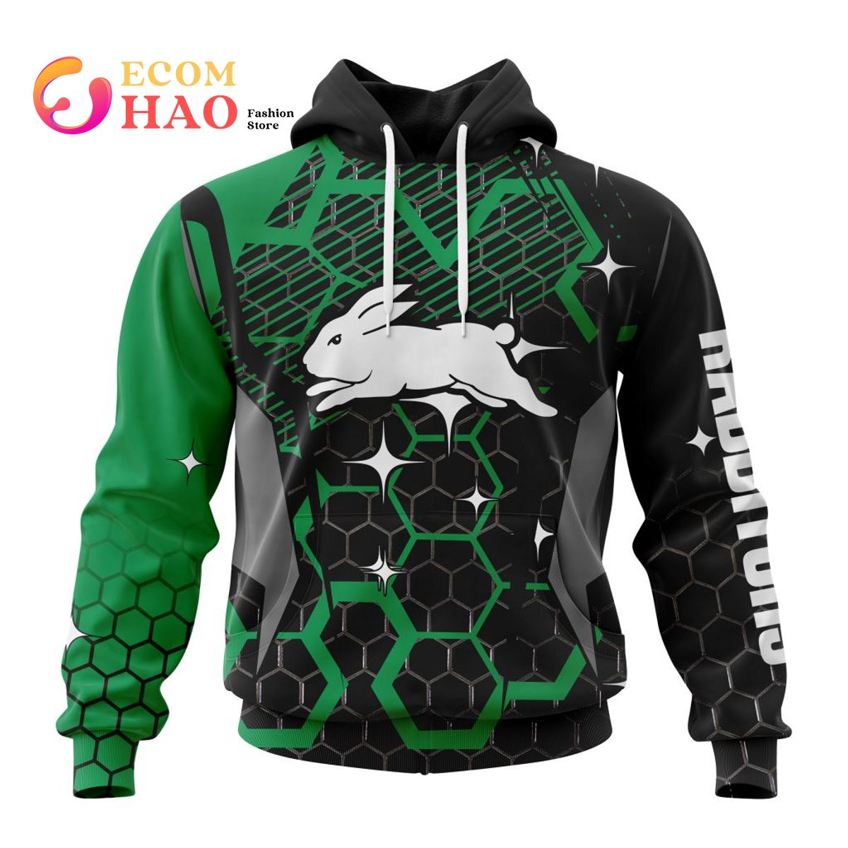 Best NRL South Sydney Rabbitohs New Specialized Design With MotoCross Syle All Over Print Hoodie