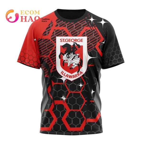 Best NRL St. George Illawarra Dragons New Specialized Design With MotoCross Syle All Over Print Hoodie