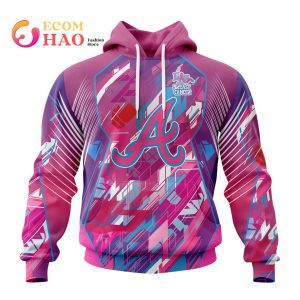 MLB Atlanta Braves Specialized Design I Pink I Can! Fearless Again Breast Cancer 3D Hoodie