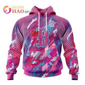 MLB Boston Red Sox Specialized Design I Pink I Can! Fearless Again Breast Cancer 3D Hoodie