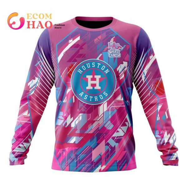 MLB Houston Astros Mix Grateful Dead Specialized Design I Pink I Can! Fearless Again Breast Cancer 3D Hoodie
