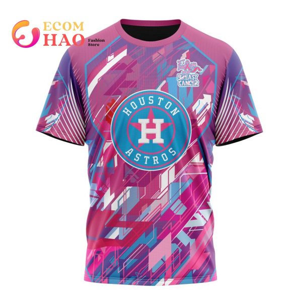 MLB Houston Astros Mix Grateful Dead Specialized Design I Pink I Can! Fearless Again Breast Cancer 3D Hoodie