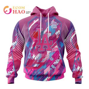 MLB Los Angeles Dodgers Specialized Design I Pink I Can! Fearless Again Breast Cancer 3D Hoodie