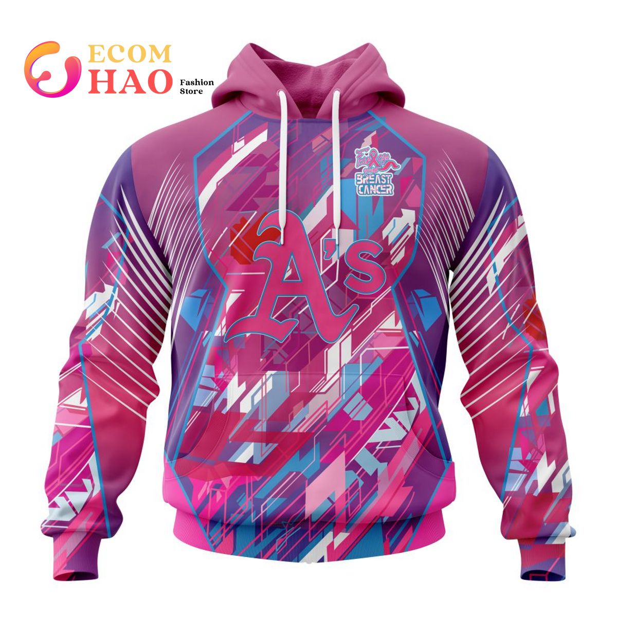 MLB Oakland Athletics Mix Grateful Dead Specialized Design I Pink I Can! Fearless Again Breast Cancer 3D Hoodie