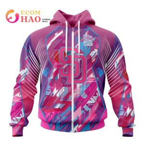 MLB San Diego Padres Specialized Design I Pink I Can! Fearless Again Breast Cancer 3D Hoodie