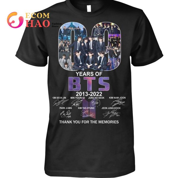 09 Years Of BTS 2013 – 2022 Thank You For The Memories T-Shirt
