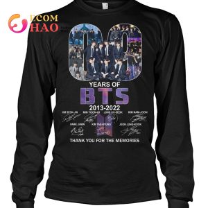 09 Years Of BTS 2013 – 2022 Thank You For The Memories T-Shirt