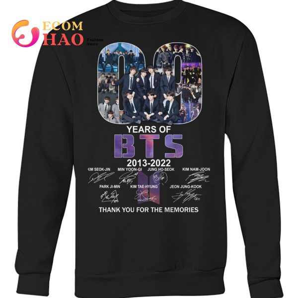 09 Years Of BTS 2013 – 2022 Thank You For The Memories T-Shirt