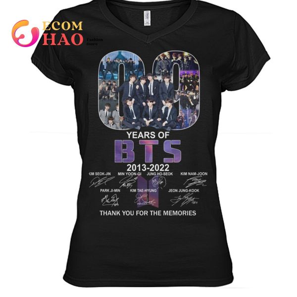 09 Years Of BTS 2013 – 2022 Thank You For The Memories T-Shirt