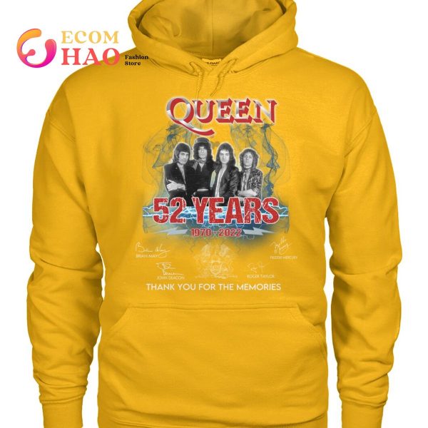 Queen 52 Years 1970 – 2022 Thank You For The Memories T-Shirt