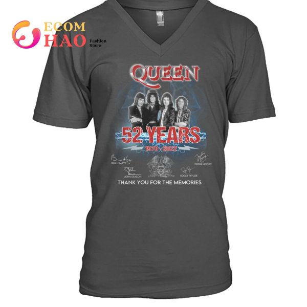 Queen 52 Years 1970 – 2022 Thank You For The Memories T-Shirt