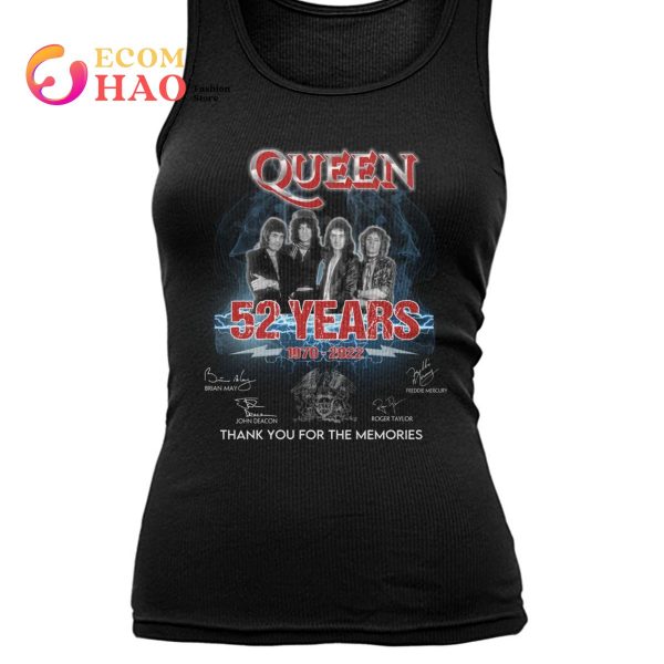 Queen 52 Years 1970 – 2022 Thank You For The Memories T-Shirt