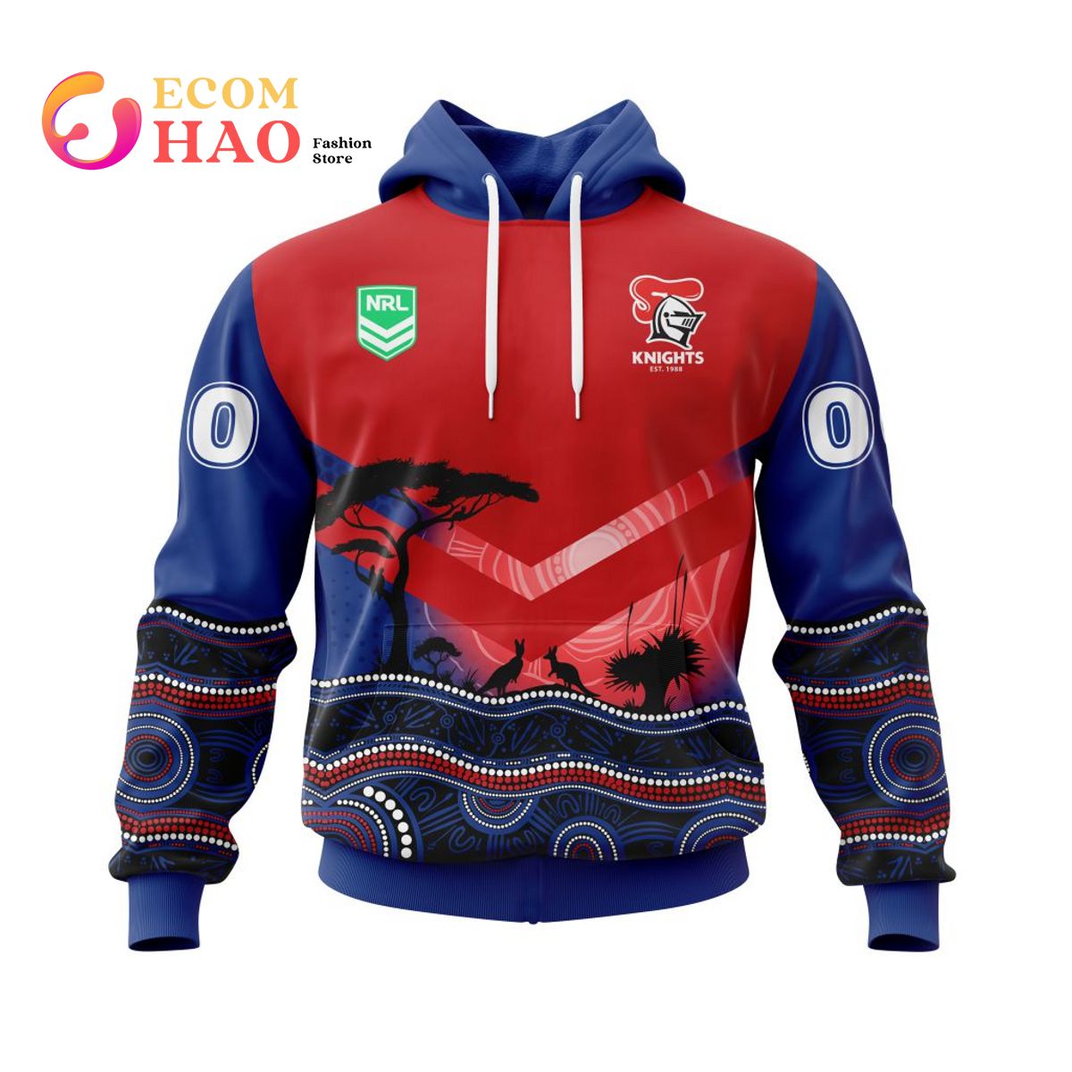 NRL Newcastle Knights Specialized Jersey With Beautiful Australia Nature 3D Hoodie