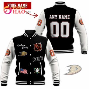 3D Premium Baseball Jacket Anaheim Ducks