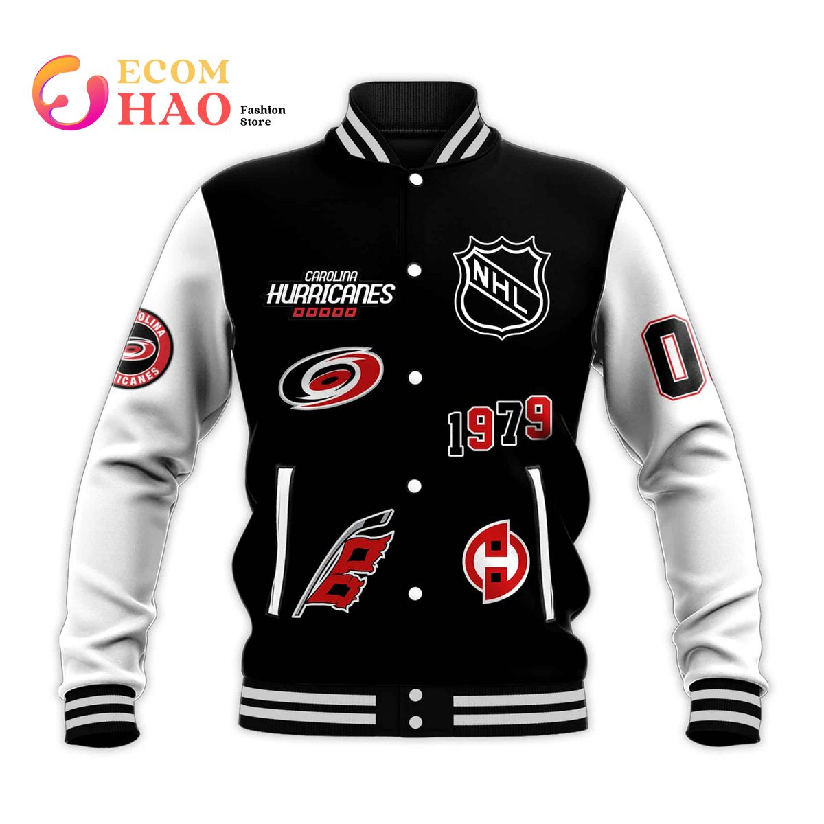 3D Premium Baseball Jacket Carolina Hurricanes