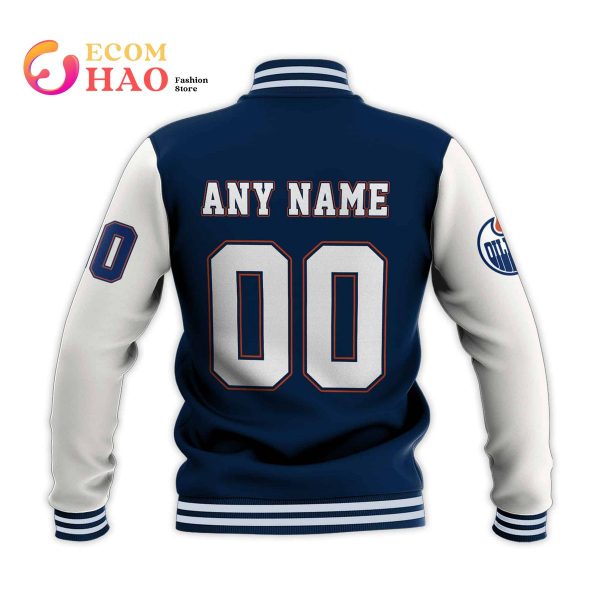 3D Premium Baseball Jacket Edmonton Oilers