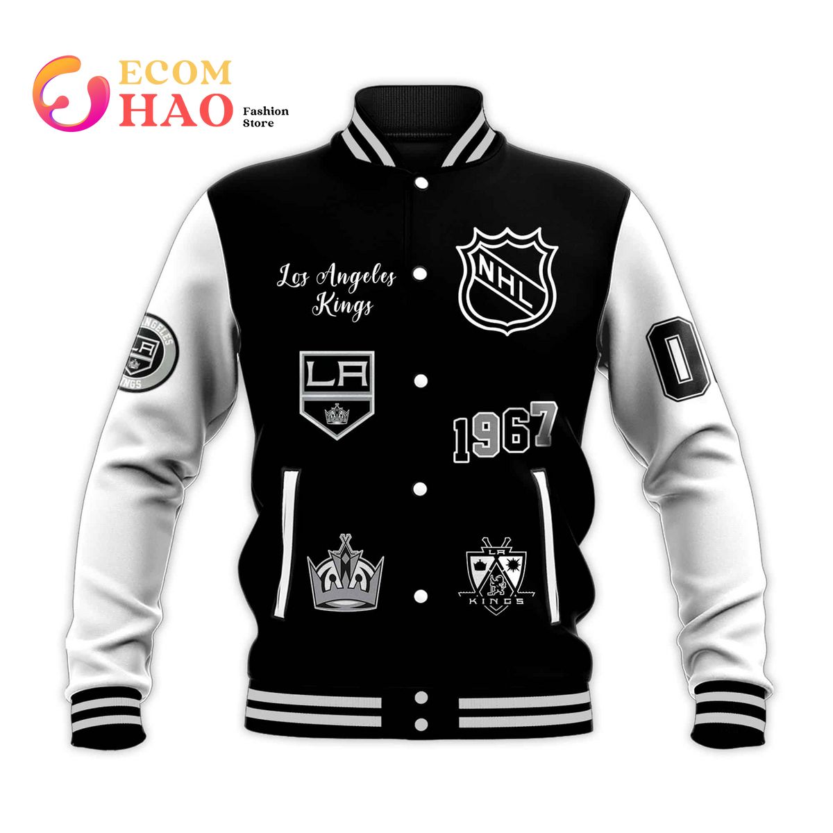 3D Premium Baseball Jacket Los Angeles Kings