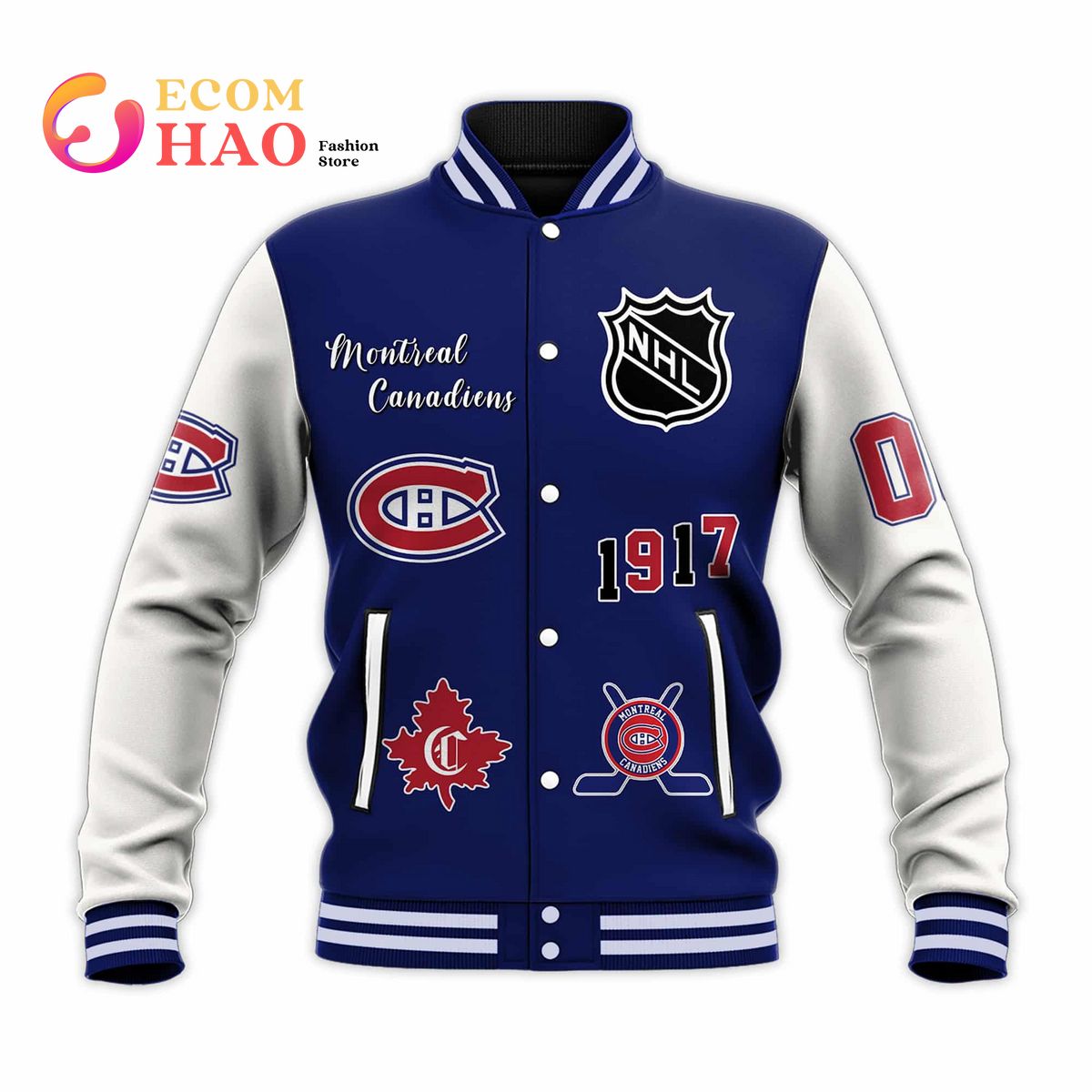 3D Premium Baseball Jacket Montreal Canadiens