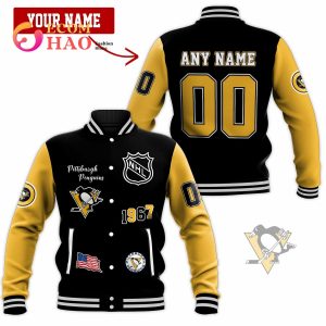 3D Premium Baseball Jacket Pittsburgh Penguins