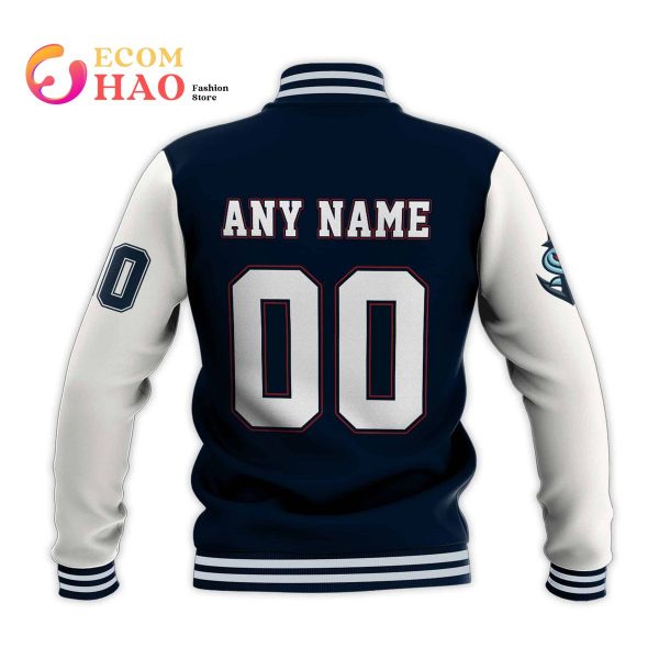3D Premium Baseball Jacket Seattle Kraken