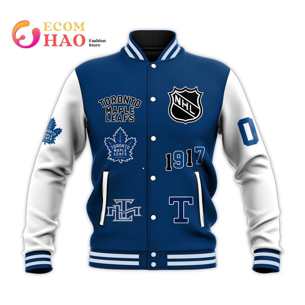 3D Premium Baseball Jacket Toronto Maple Leafs