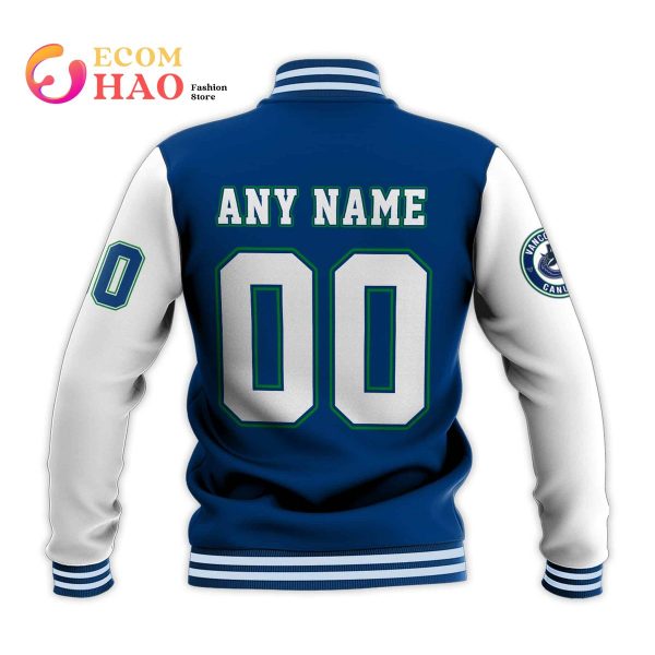 3D Premium Baseball Jacket Vancouver Canucks