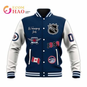 3D Premium Baseball Jacket Winnipeg Jets