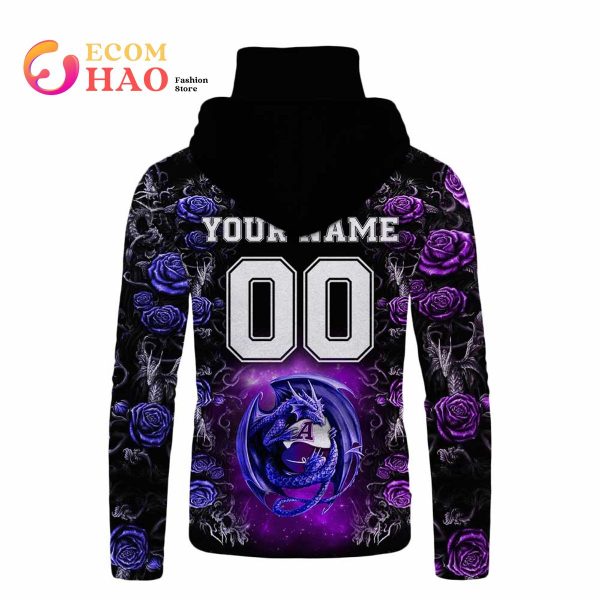 Personalized CFL Toronto Argonauts Rose Dragon 3D Hoodie