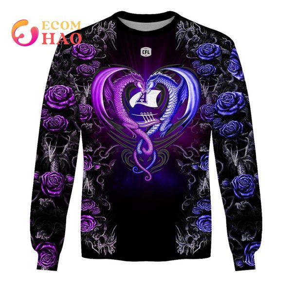 Personalized CFL Toronto Argonauts Rose Dragon 3D Hoodie