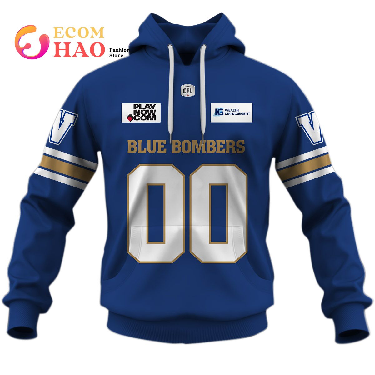 Personalized CFL Winnipeg Blue Bombers Jersey 2022 3D Hoodie