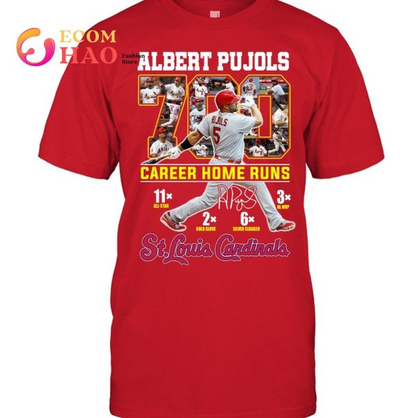 Albert Pujols 700 Career Home Runs St.Louis Candinals T-Shirt