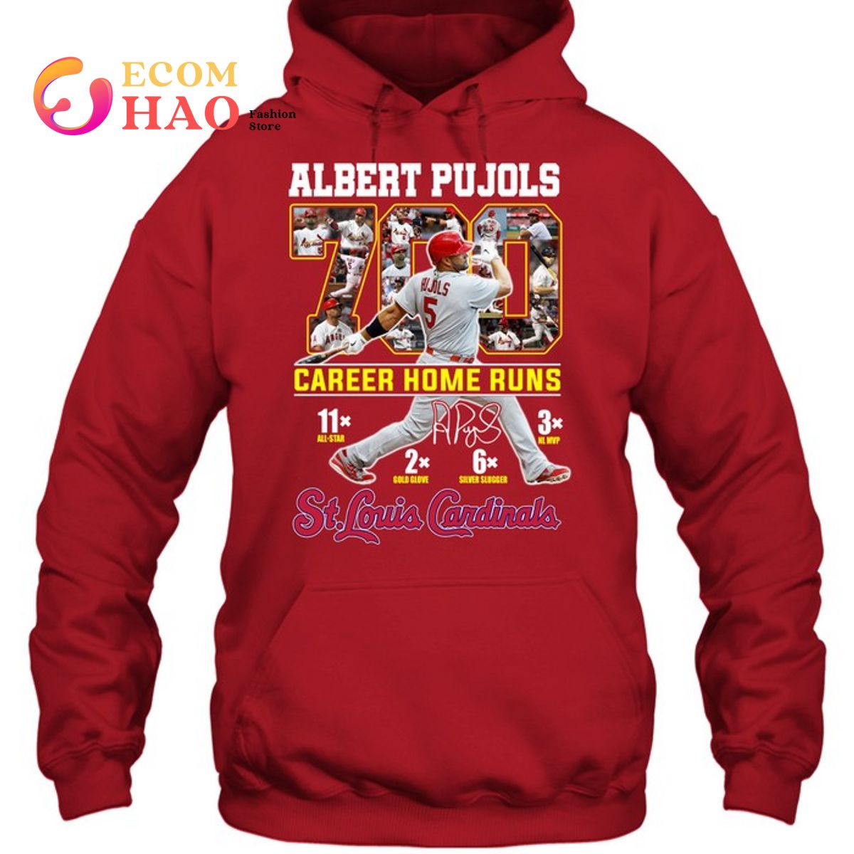 Albert Pujols 700 Career Home Runs St.Louis Candinals T-Shirt