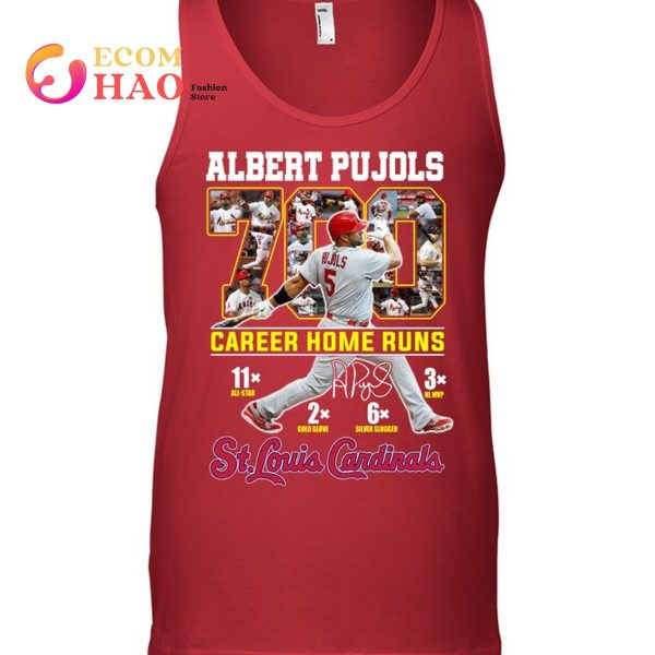 Albert Pujols 700 Career Home Runs St.Louis Candinals T-Shirt