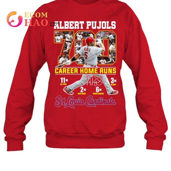 Albert Pujols 700 Career Home Runs St.Louis Candinals T-Shirt