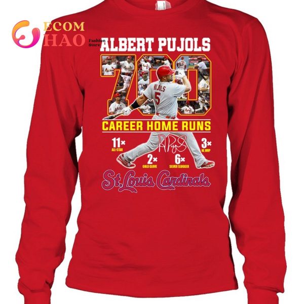 Albert Pujols 700 Career Home Runs St.Louis Candinals T-Shirt
