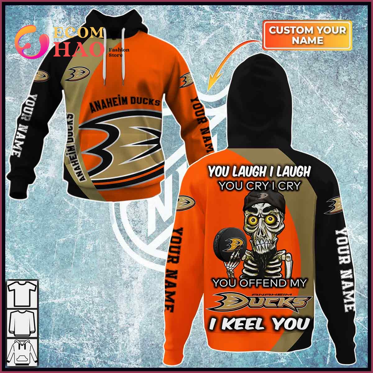 Anaheim Ducks NHL Special Zombie Style For Halloween Hoodie T