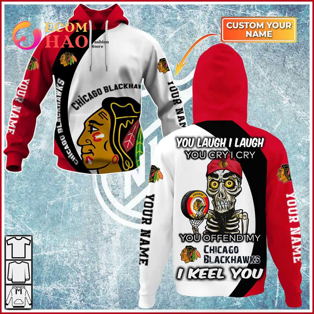 NHL Chicago Blackhawks Reverse Retro Kits 2022 3D Hoodie - Ecomhao Store