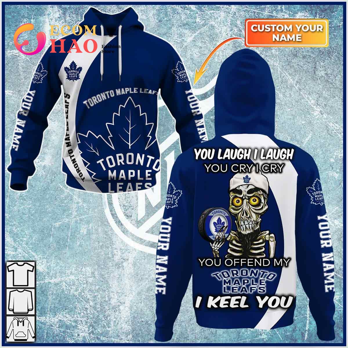 Custom Toronto Maple Leafs Hoodie 3D Big Logo Maple Leafs Gift -  Personalized Gifts: Family, Sports, Occasions, Trending