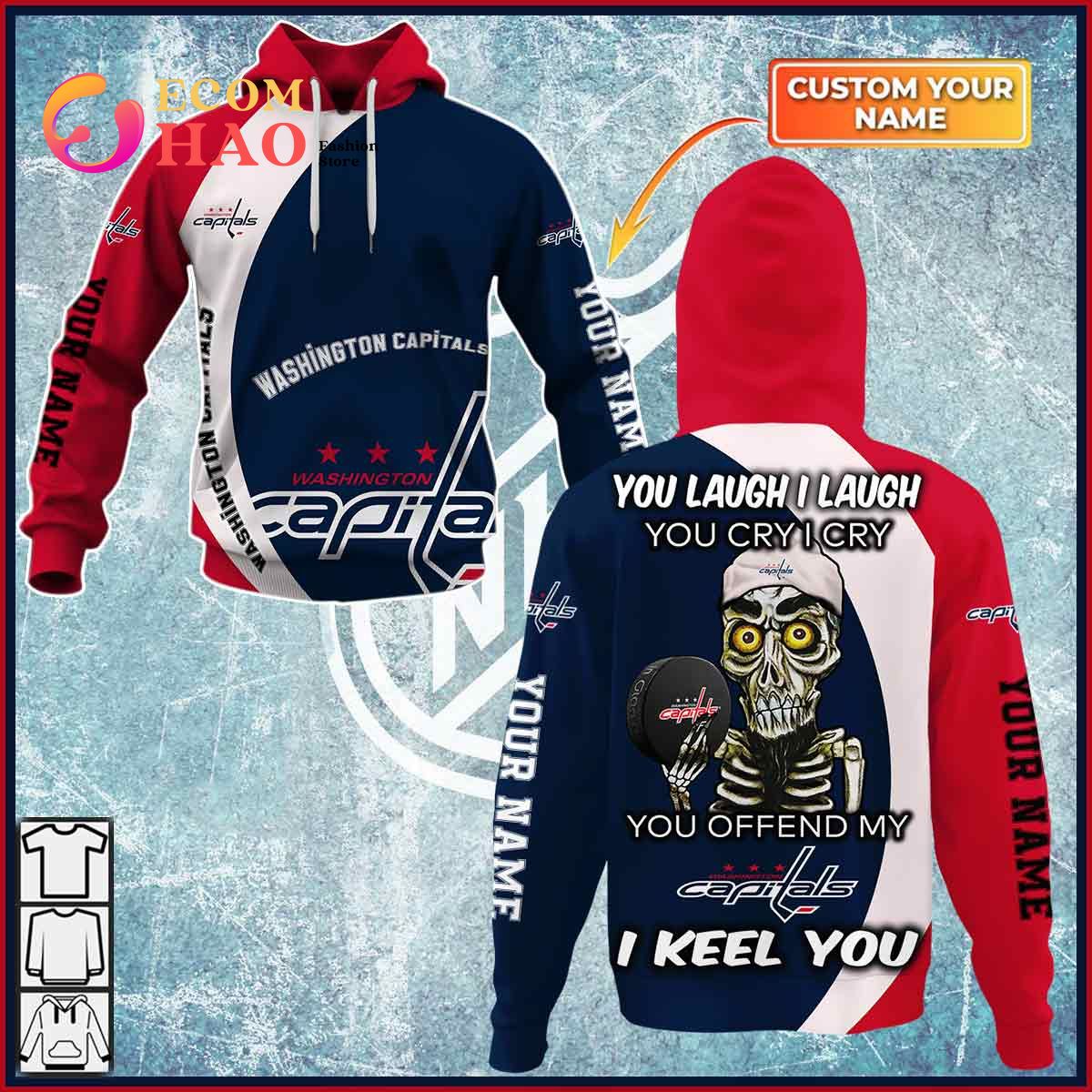 Personalized NHL Washington Capitals Jersey 2023 Style 3D Hoodie - Ecomhao  Store in 2023