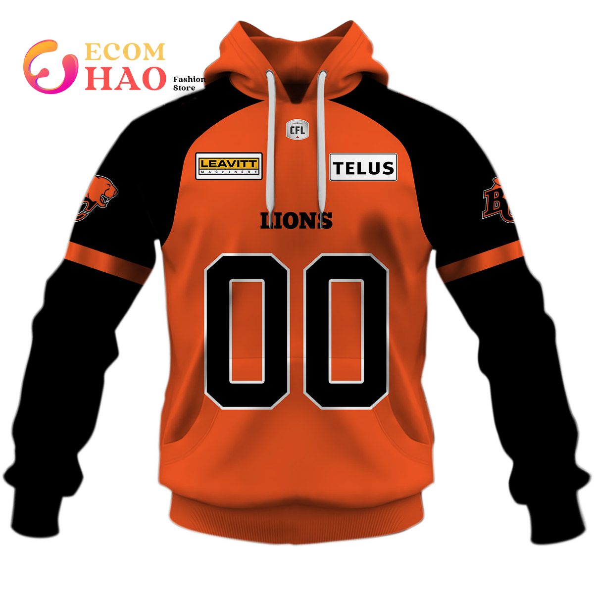 Personalized CFL BC Lions Jersey 2022 3D Hoodie